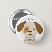 Badge Rond 5 Cm Joli chiot (Devant & derrière)