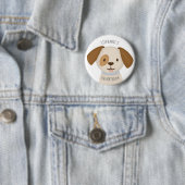 Badge Rond 5 Cm Joli chiot (En situation)