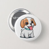Badge Rond 5 Cm Joli chiot (Devant & derrière)