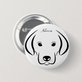 Badge Rond 5 Cm Joli Chiot FaceThunder_Cove (Devant & derrière)