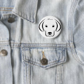 Badge Rond 5 Cm Joli Chiot FaceThunder_Cove (En situation)