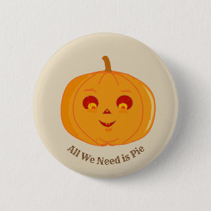 Badge Rond 5 Cm Joli citrouille d'Halloween