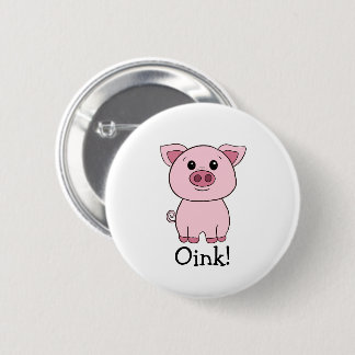 Badge Rond 5 Cm Joli Cochon Rose Rose ! Animal de ferme