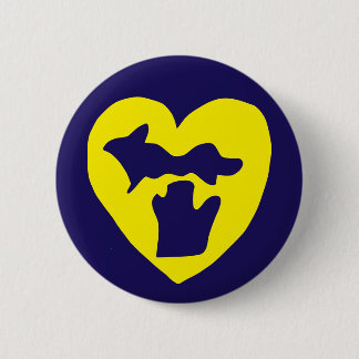 Badge Rond 5 Cm Joli cœur de la fierté du Michigan