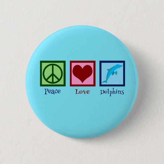 Badge Rond 5 Cm Joli dauphin (Devant)