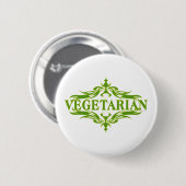 Badge Rond 5 Cm Joli design végétarien (Devant & derrière)