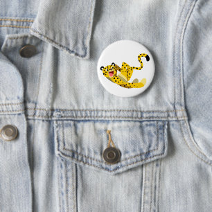 Badge Rond 5 Cm Joli dessin animé Cheetah