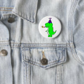 Badge Rond 5 Cm Joli Dinosaur d'anniversaire (En situation)