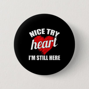 Badge Rond 5 Cm Joli Essai Coeur Je Suis Toujours Là Sensibilisati