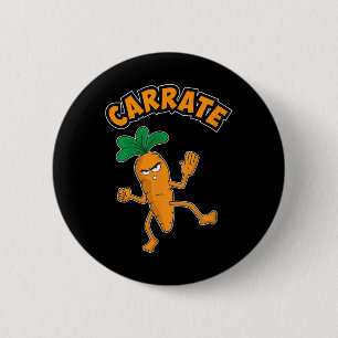Badge Rond 5 Cm Joli Et Amusant Karate Formation Carotte Pun