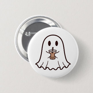 Badge Rond 5 Cm Joli fantôme d'Halloween avec Boba