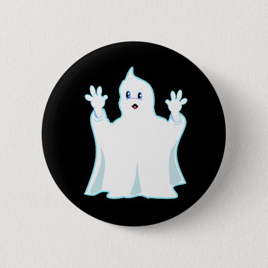 Badge Rond 5 Cm Joli Fantôme Roux (Devant)