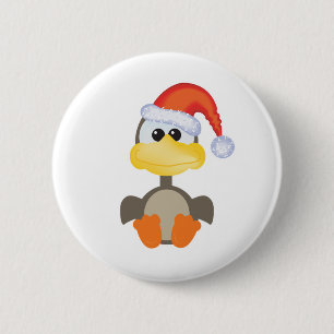 Badge Rond 5 Cm Joli Goofkins Noël oie santa