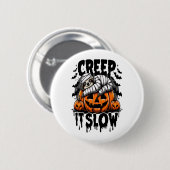 Badge Rond 5 Cm Joli Halloween Sloth (Devant & derrière)
