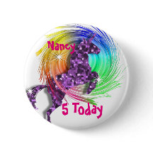 Joli Imaginaire Rainbow Unicorn âge personnalisé