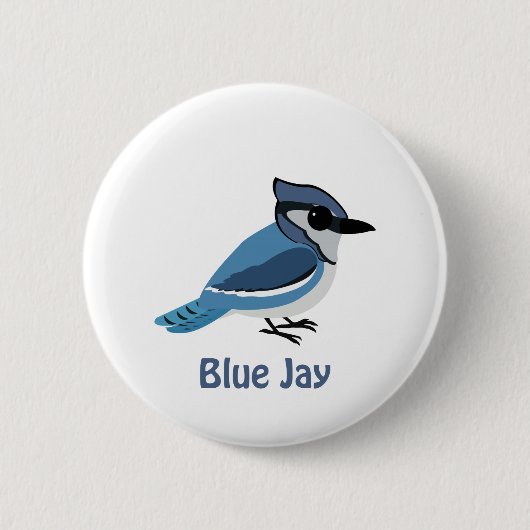 Badge Rond 5 Cm Joli Jay bleu (Devant)