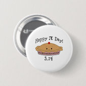 Badge Rond 5 Cm Joli Joyeux Pi Day ! (Devant & derrière)