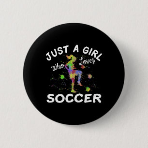 Badge Rond 5 Cm Joli maillot de football pour filles juste une fil