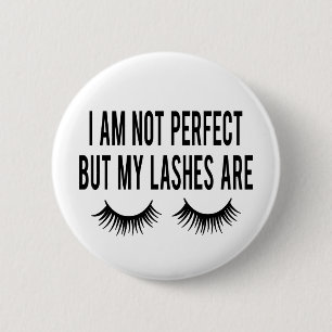 Badge Rond 5 Cm Joli Maquillage Je ne suis pas parfaite mais mes c