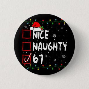 Badge Rond 5 Cm Joli Méchant 6 7 Mème 67 Noël Six Sept Xmas 