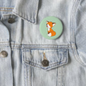 Badge Rond 5 Cm Joli Petit Fox Sleepy (En situation)