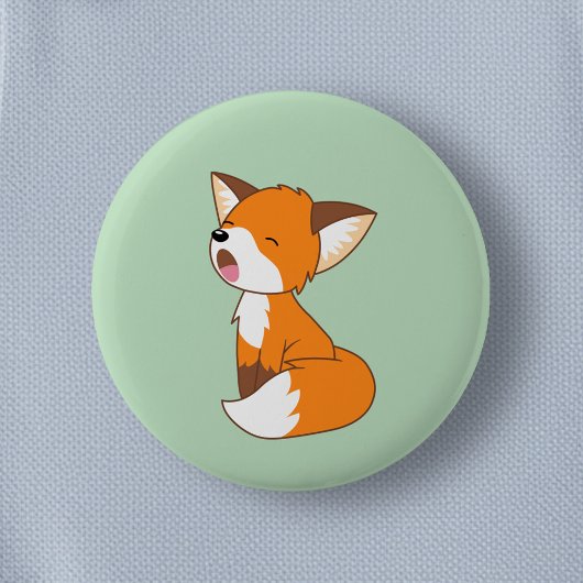 Badge Rond 5 Cm Joli Petit Fox Sleepy