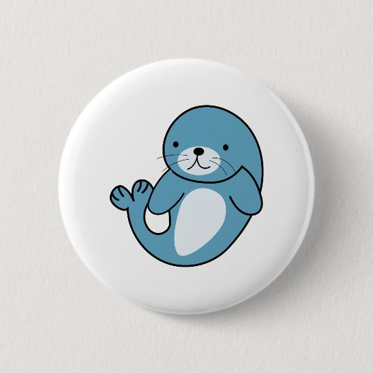 Badge Rond 5 Cm Joli phoque bébé (Devant)