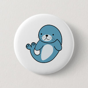 Badge Rond 5 Cm Joli phoque bébé