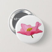 Badge Rond 5 Cm Joli Poppy rose (Devant & derrière)