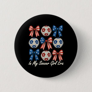 Badge Rond 5 Cm Joli Ruban Coquette Fille de Foot Rétro pour Femme