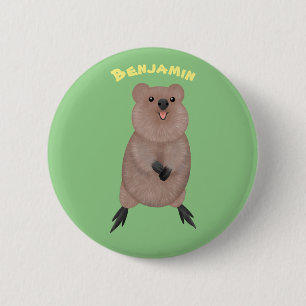 Badge Rond 5 Cm Joli sourire mignon dessin animé quokka