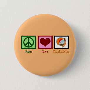 Badge Rond 5 Cm Joli Thanksgiving Orange
