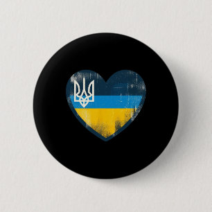 Badge Rond 5 Cm Joli Vintage Éventail Ukrainien Drapeau Ukraine Co