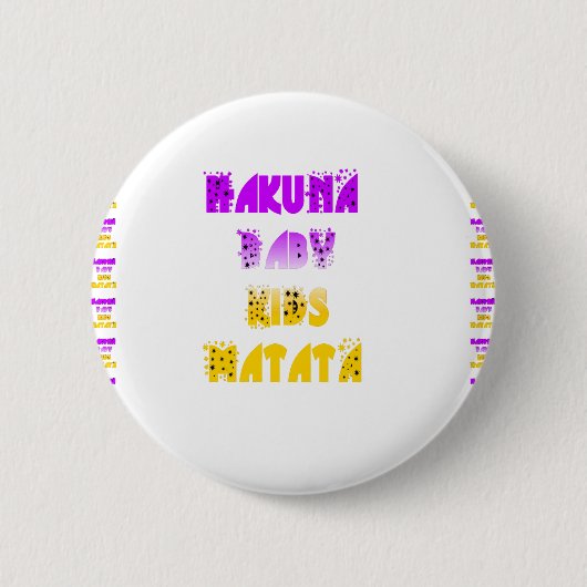 Badge Rond 5 Cm Joli violet et jaune Hakuna Matata bébé enfants G (Devant)