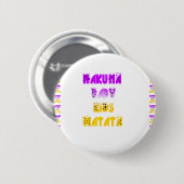 Badge Rond 5 Cm Joli violet et jaune Hakuna Matata bébé enfants G (Devant & derrière)