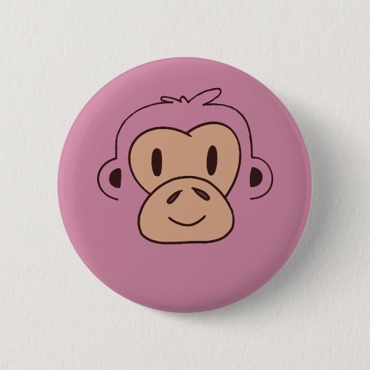 Badge Rond 5 Cm Joli visage de singe de bébé (Devant)