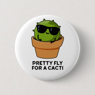 Badge Rond 5 Cm Joli Vol Pour Un Cactus Cactus Drôle