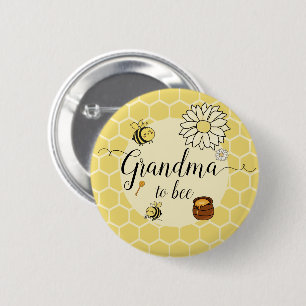 Badge Rond 5 Cm Jolie abeille avec douce grand-mère-à-abeille miel