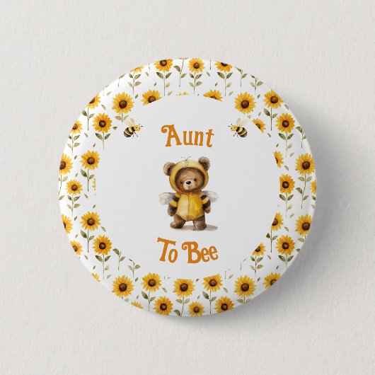 Badge Rond 5 Cm Jolie Bee Bear Ba-Bee Douche au miel (Devant)