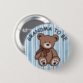Badge Rond 5 Cm Jolie Brown Teddy Bear GRANDMA à être (Devant & derrière)