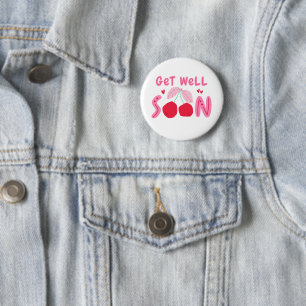Badge Rond 5 Cm Jolie Cerise Bon rétablissement