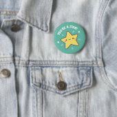 Badge Rond 5 Cm Jolie étoile Doodle (En situation)