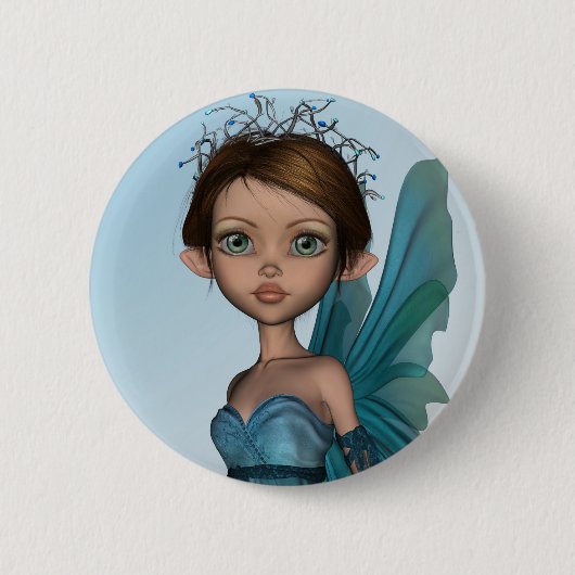 Badge Rond 5 Cm Jolie Fée (Devant)