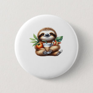 Badge Rond 5 Cm Jolie fentes pour bébé avec café Citrouille et crê