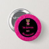 Badge Rond 5 Cm Jolie Fête d'Halloween Werewolf Girl (Devant & derrière)