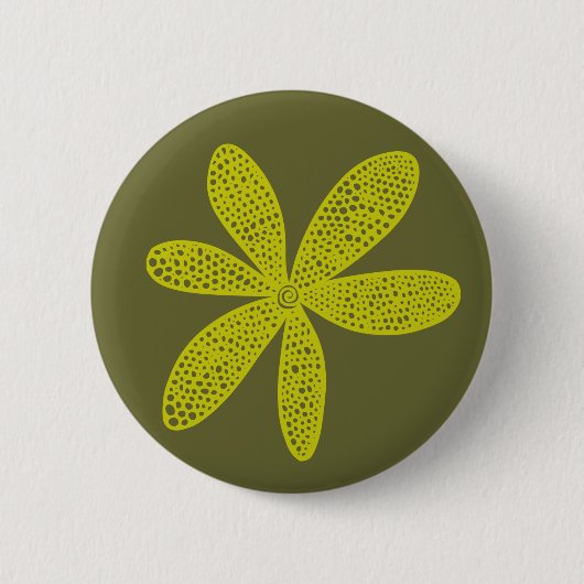 Badge Rond 5 Cm Jolie Fleur - Banana Jaune sur 66633 (Devant)