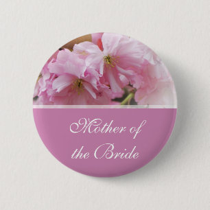 Badge Rond 5 Cm Jolie fleur de cerisier rose printemps mère de mar