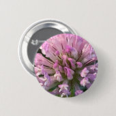Badge Rond 5 Cm Jolie fleur de trèfle (Devant & derrière)