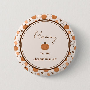 Badge Rond 5 Cm Jolie future maman automne citrouille genre neutre