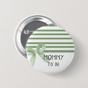 Badge Rond 5 Cm Jolie future maman shower Bébé arc vert aquarelle